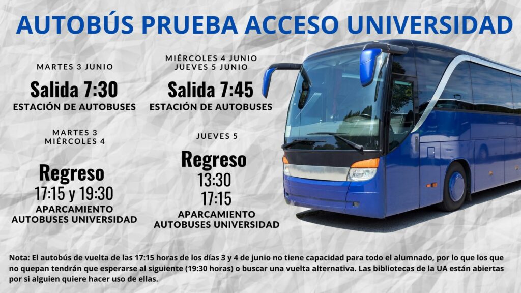 Autobús Prueba Acceso Universidad